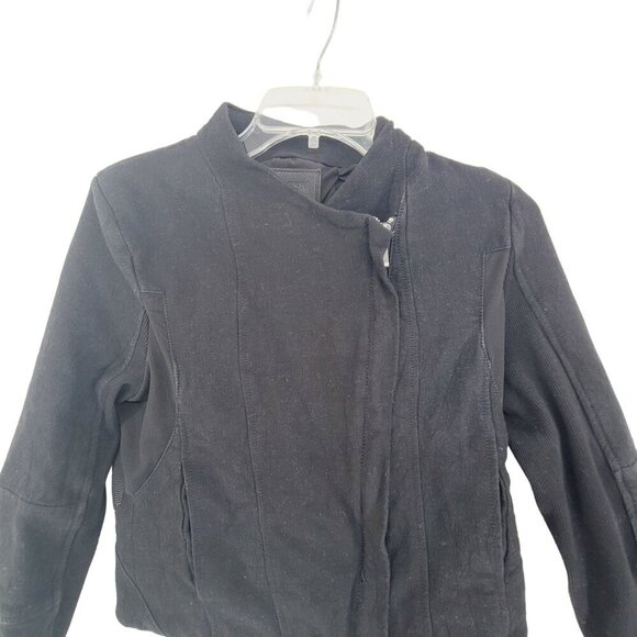 BLANK NYC Moto Jacket Mesh Detail Crop Motor City Size Small Zipper Black - Picture 4 of 11